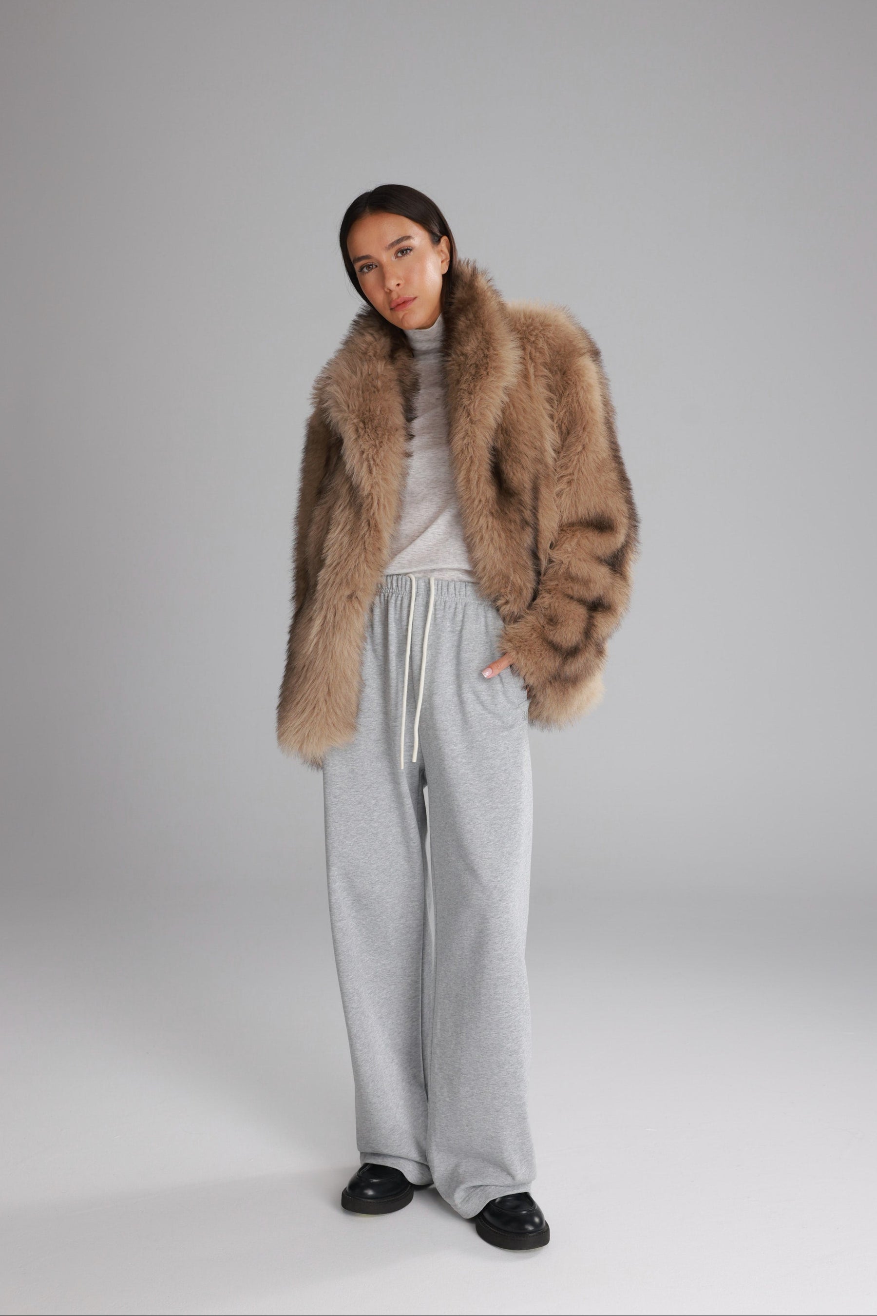 מכנסי אוולין אפורים