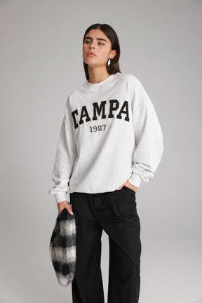 סוויטשירט רוברט אפור בהיר