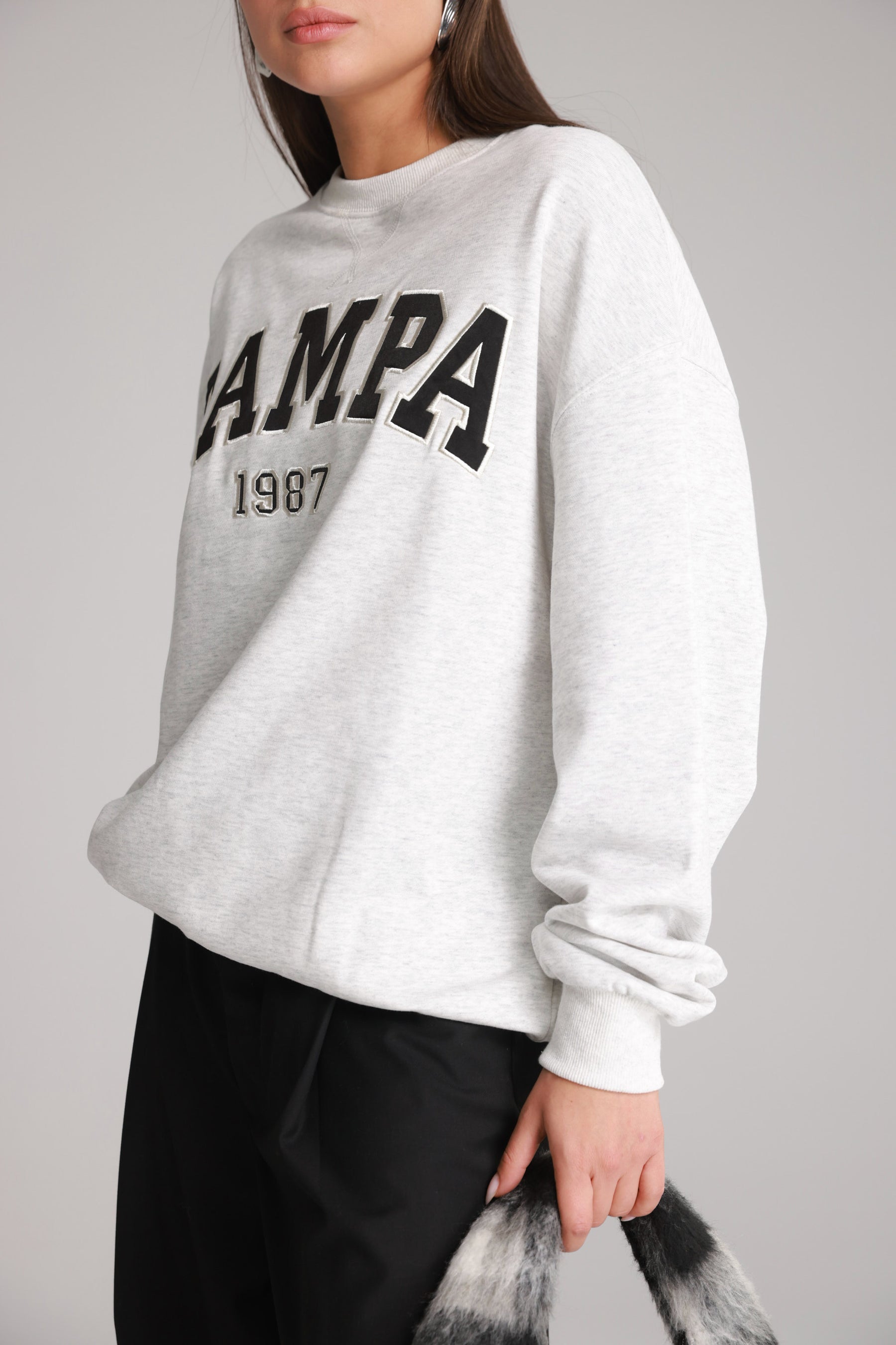 סוויטשירט רוברט אפור בהיר