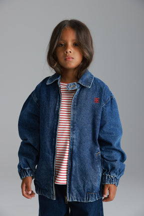 חולצת מייקי פסים לבן/אדום