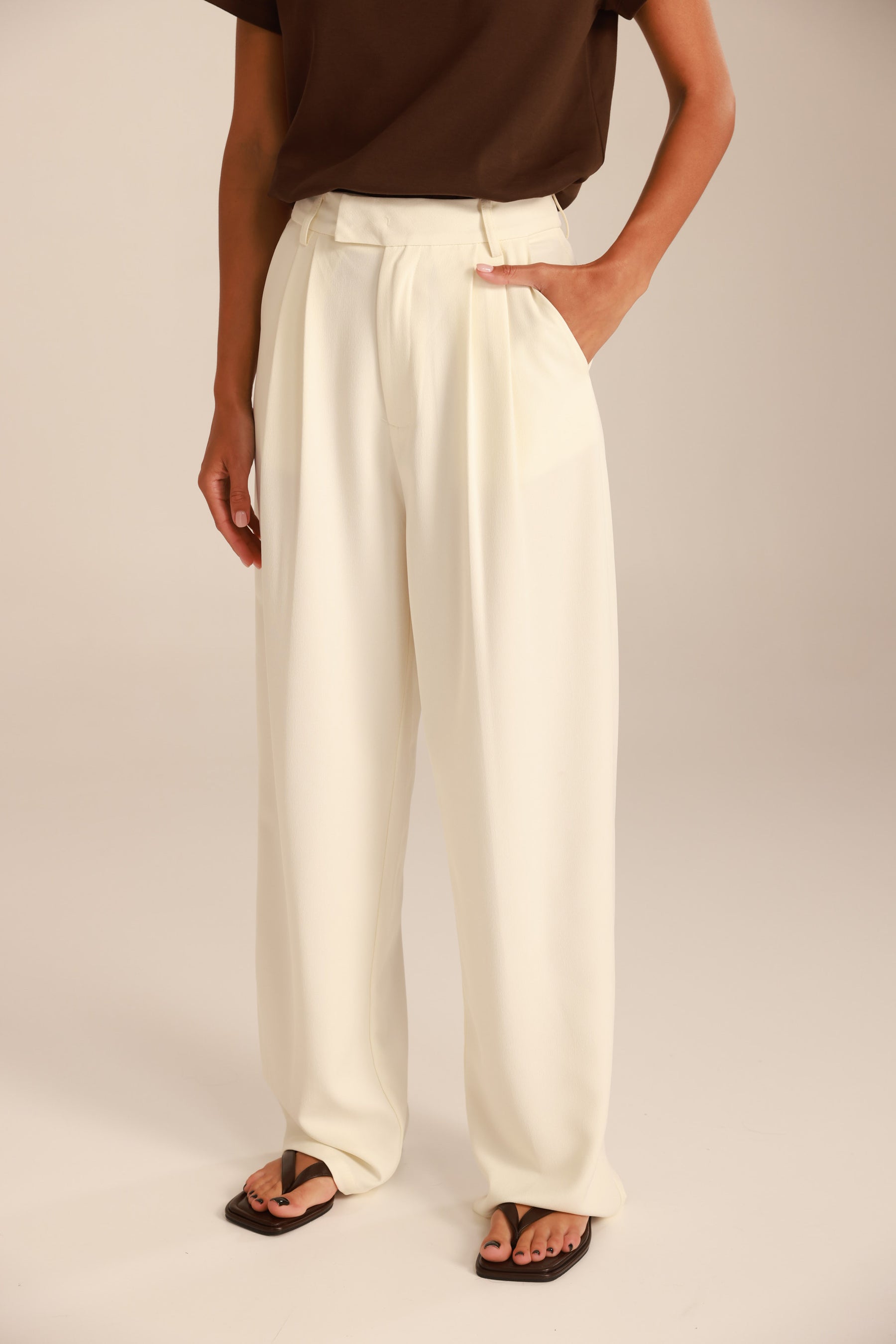 מכנסי דייזי שמנת