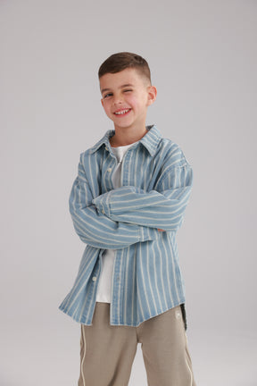 חולצת ג'ינס אירה כחול בהיר