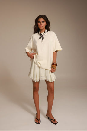 חצאית קיאטו שמנת