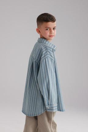 חולצת ג'ינס אירה כחול בהיר