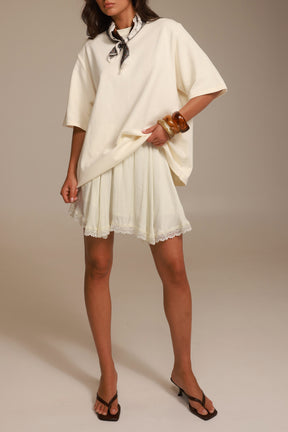 חצאית קיאטו שמנת