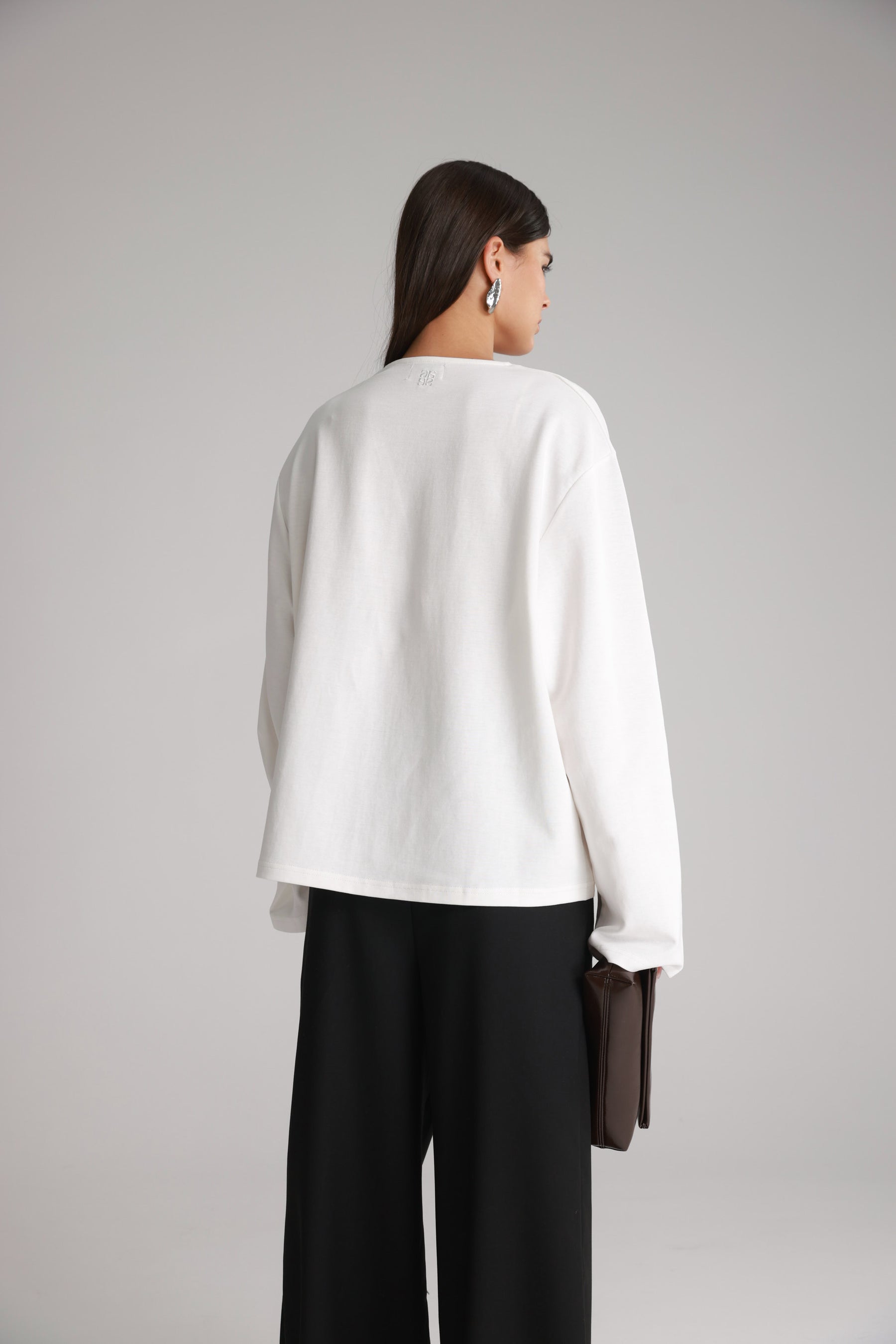 חולצת פרטון לבנה