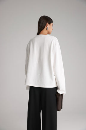 חולצת פרטון לבנה