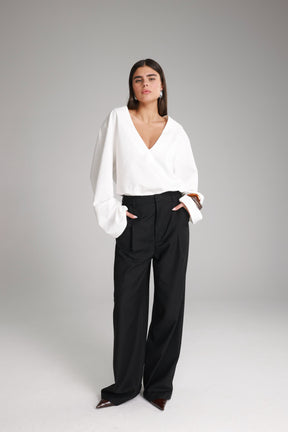 חולצת פרטון לבנה