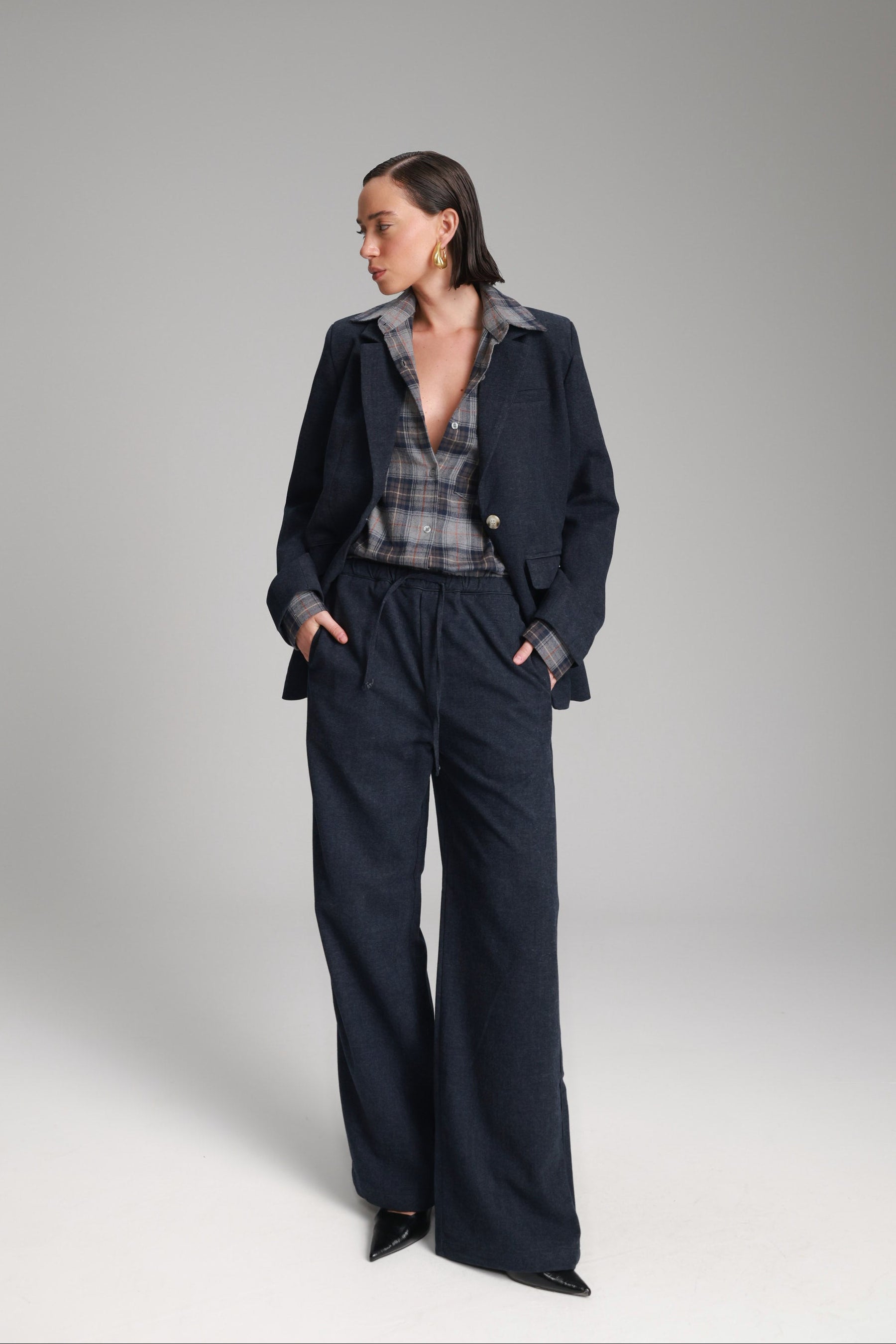 מכנסי איליי נייבי