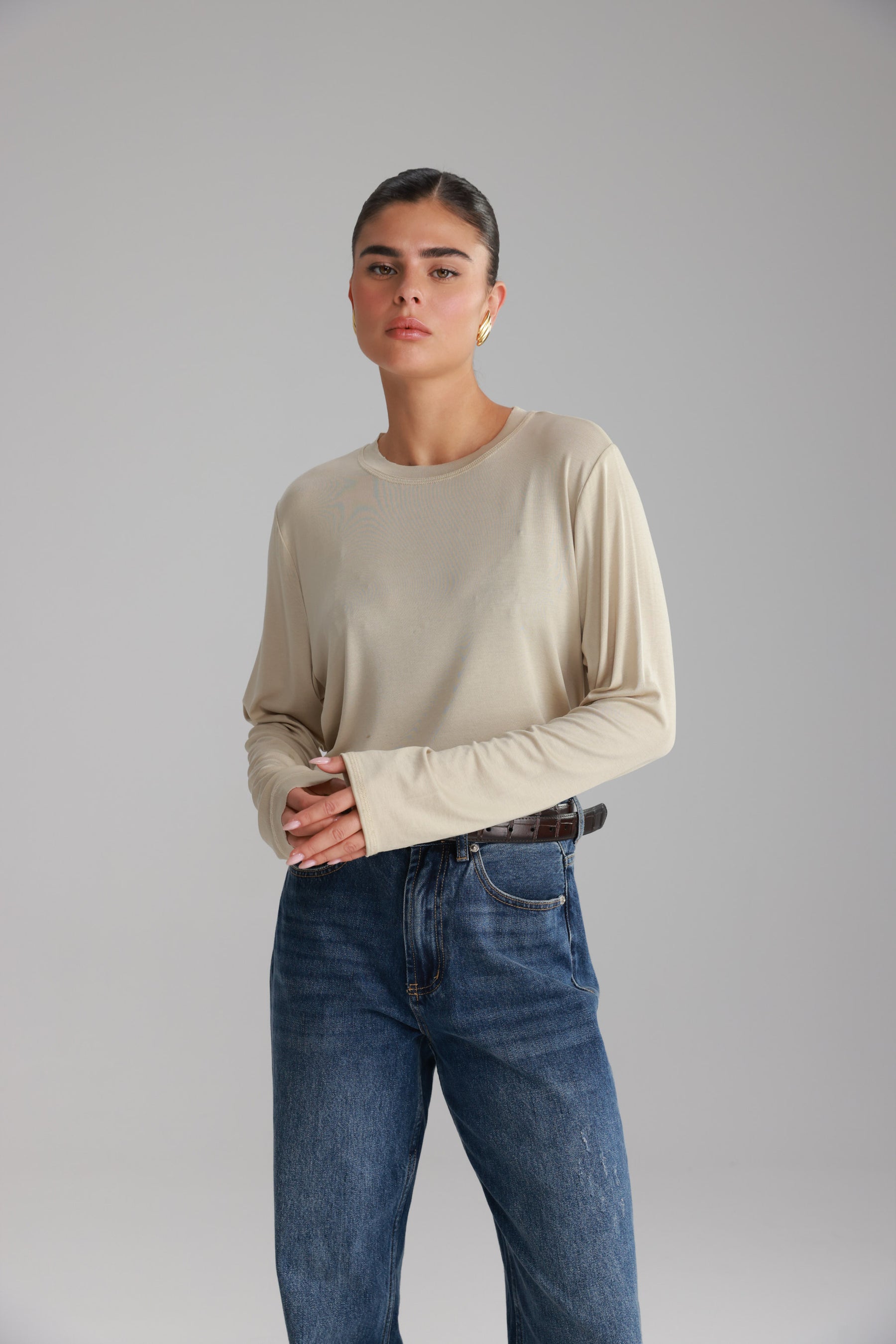 חולצת ביילין בז'