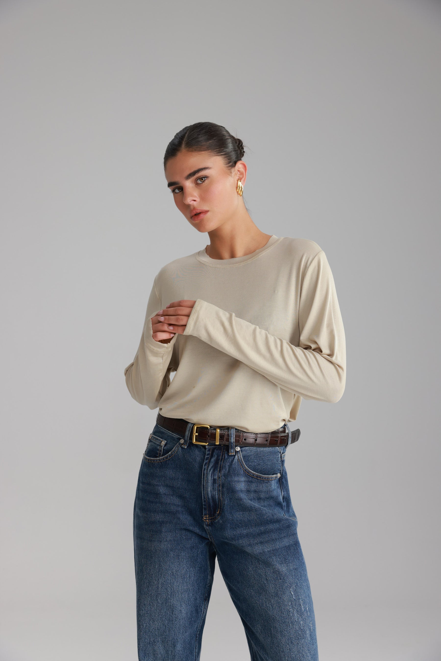 חולצת ביילין בז'