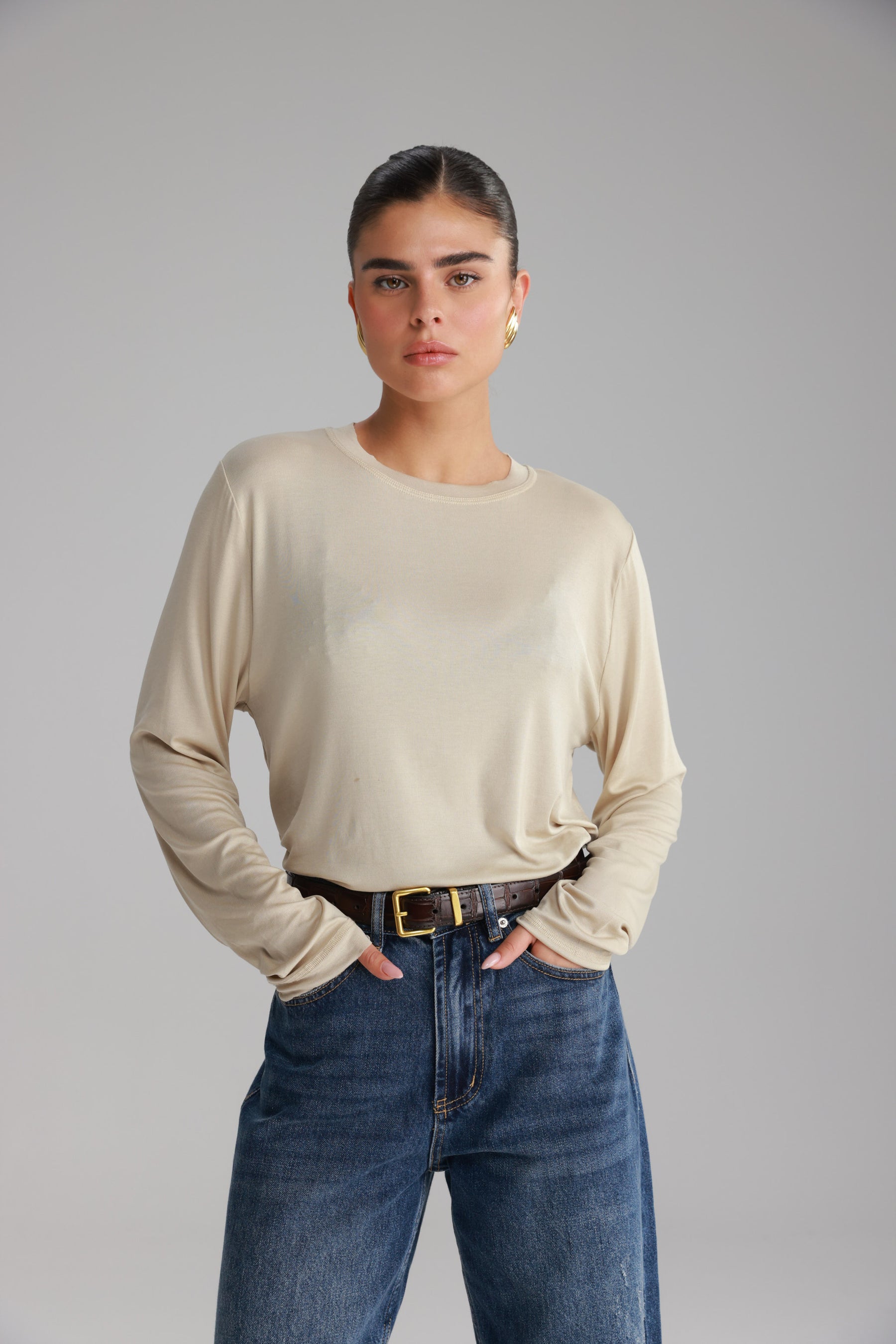 חולצת ביילין בז'