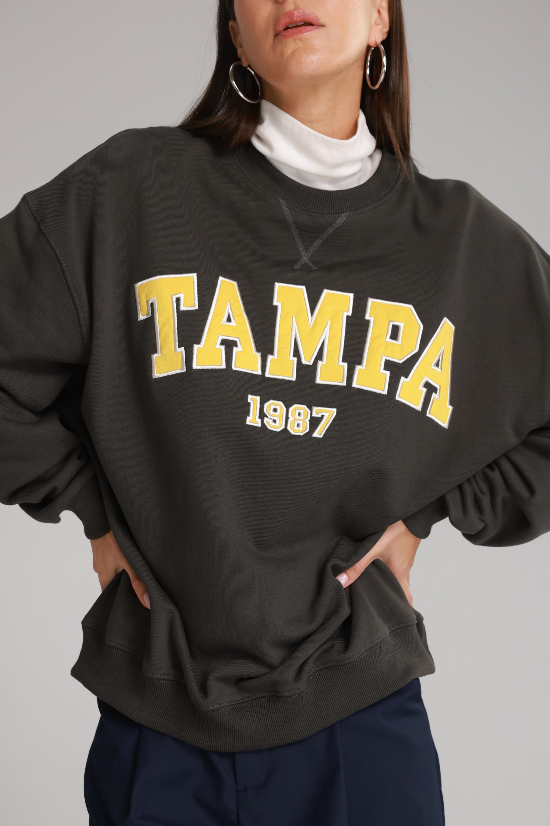 סוויטשירט רוברט אפור כהה