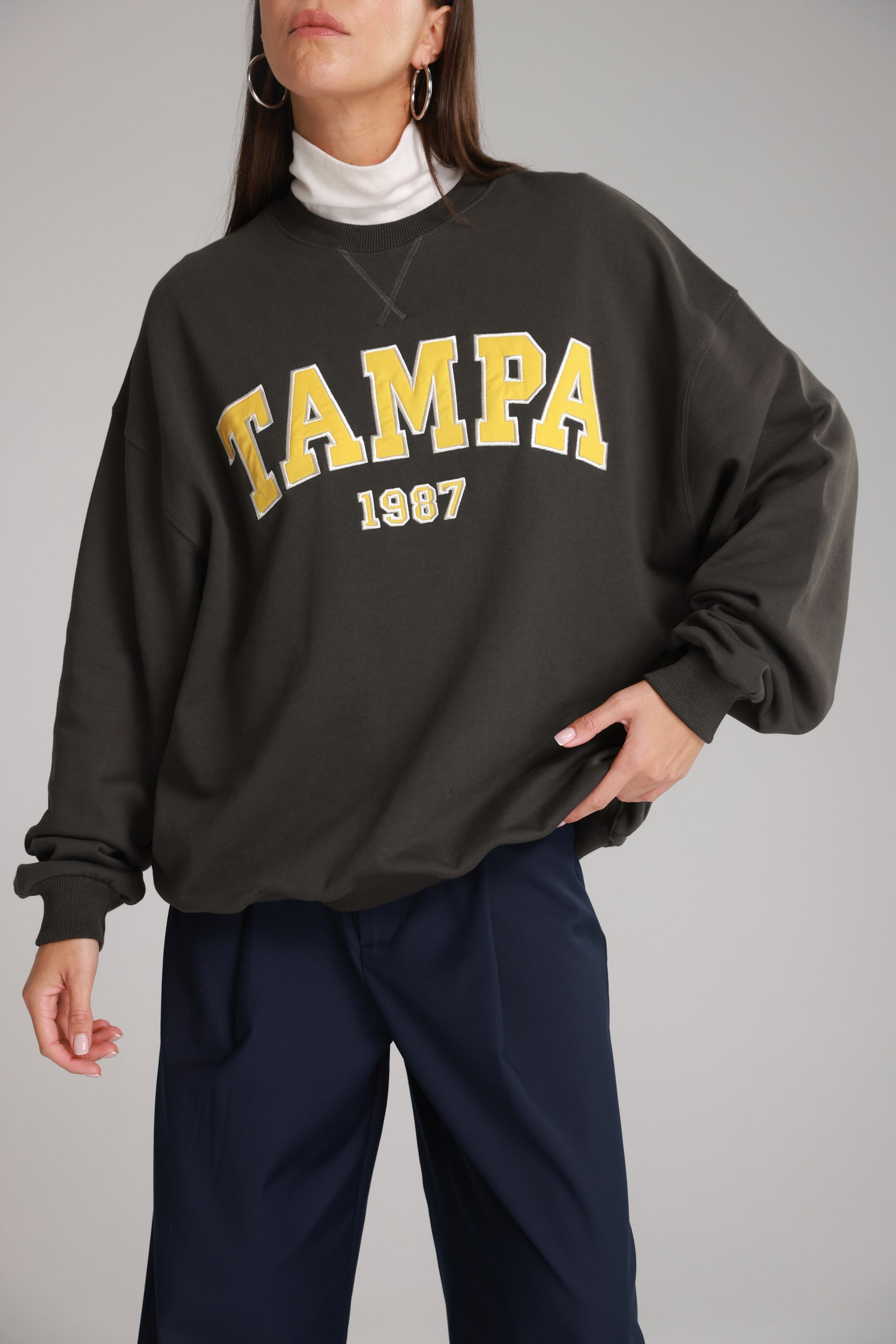 סוויטשירט רוברט אפור כהה