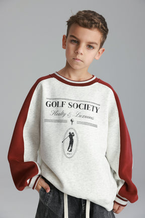 סוויטשירט קיארה אפור/בורדו