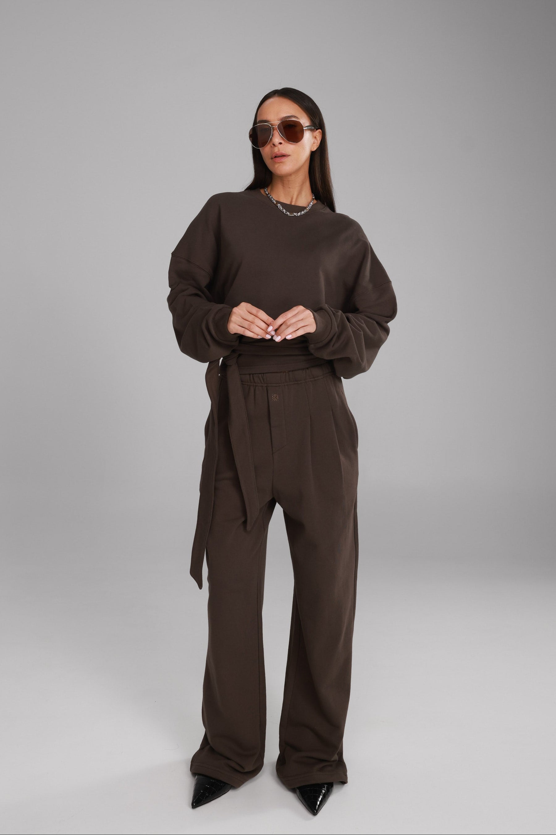 מכנסי פביאנה חומים