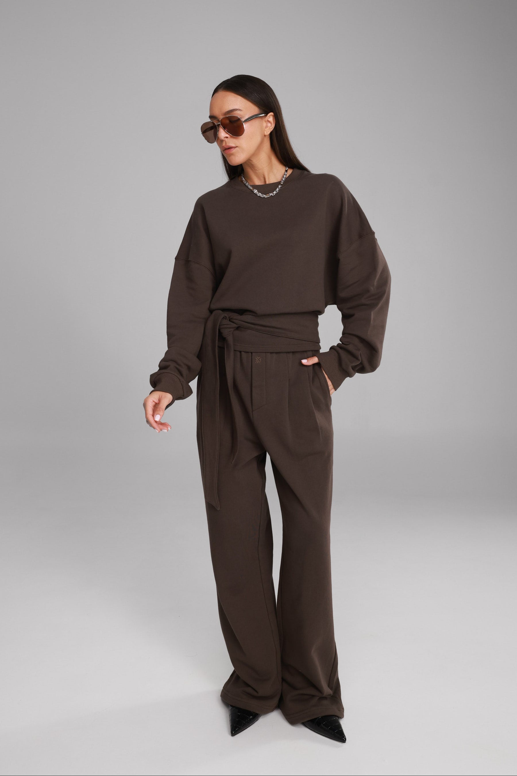 מכנסי פביאנה חומים