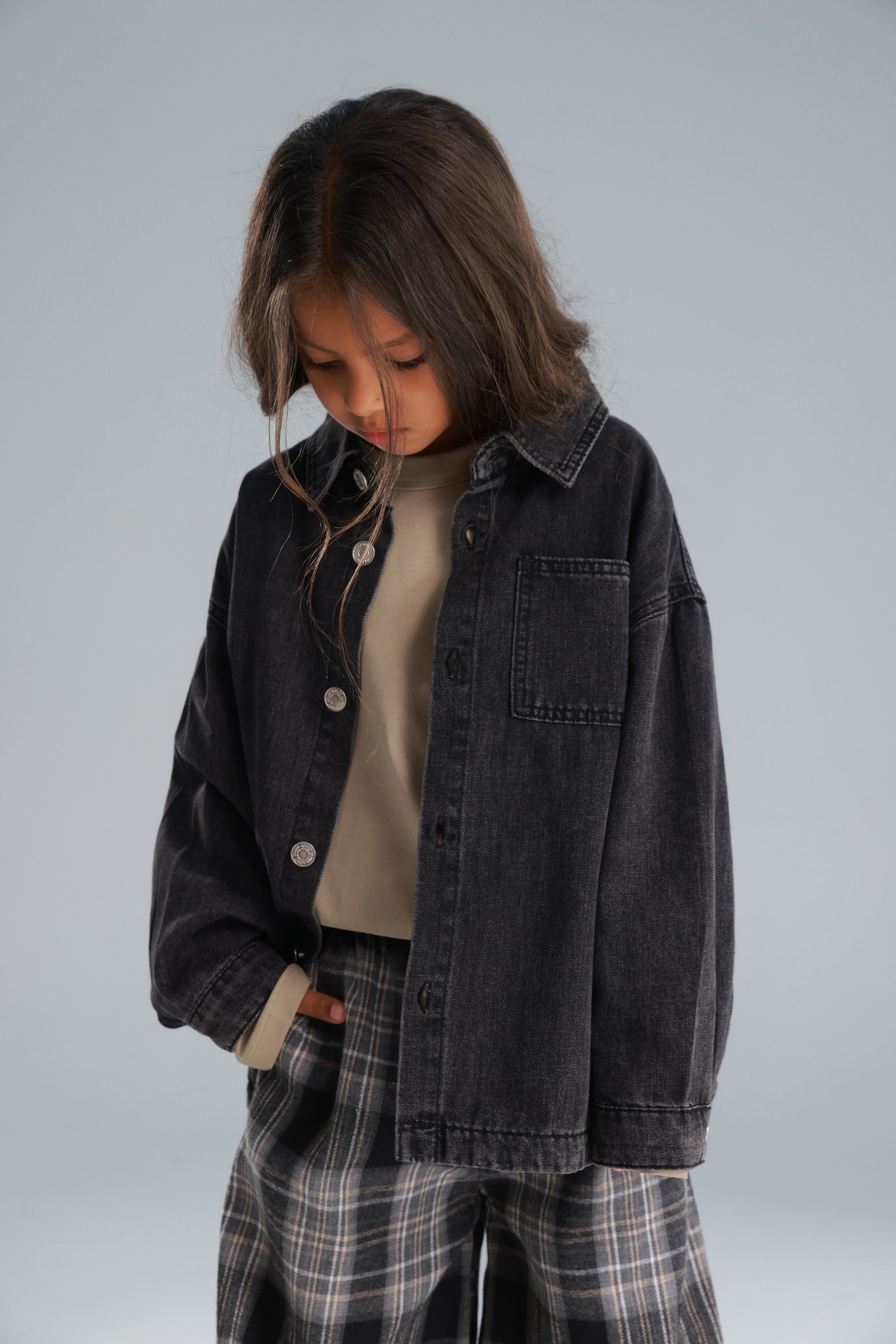 חולצת ג'ינס מייסון שחורה