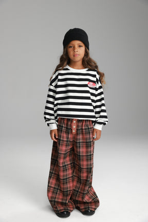 סוויטשירט נילסון פסים שחור/לבן