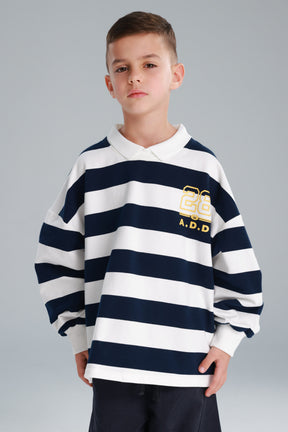 חולצת יוסטון פסים נייבי/לבן