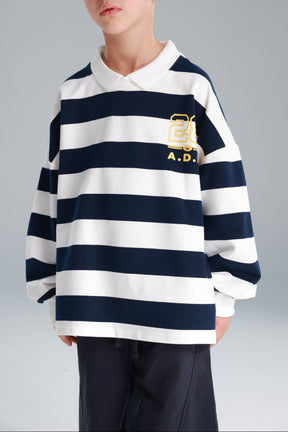 חולצת יוסטון פסים נייבי/לבן