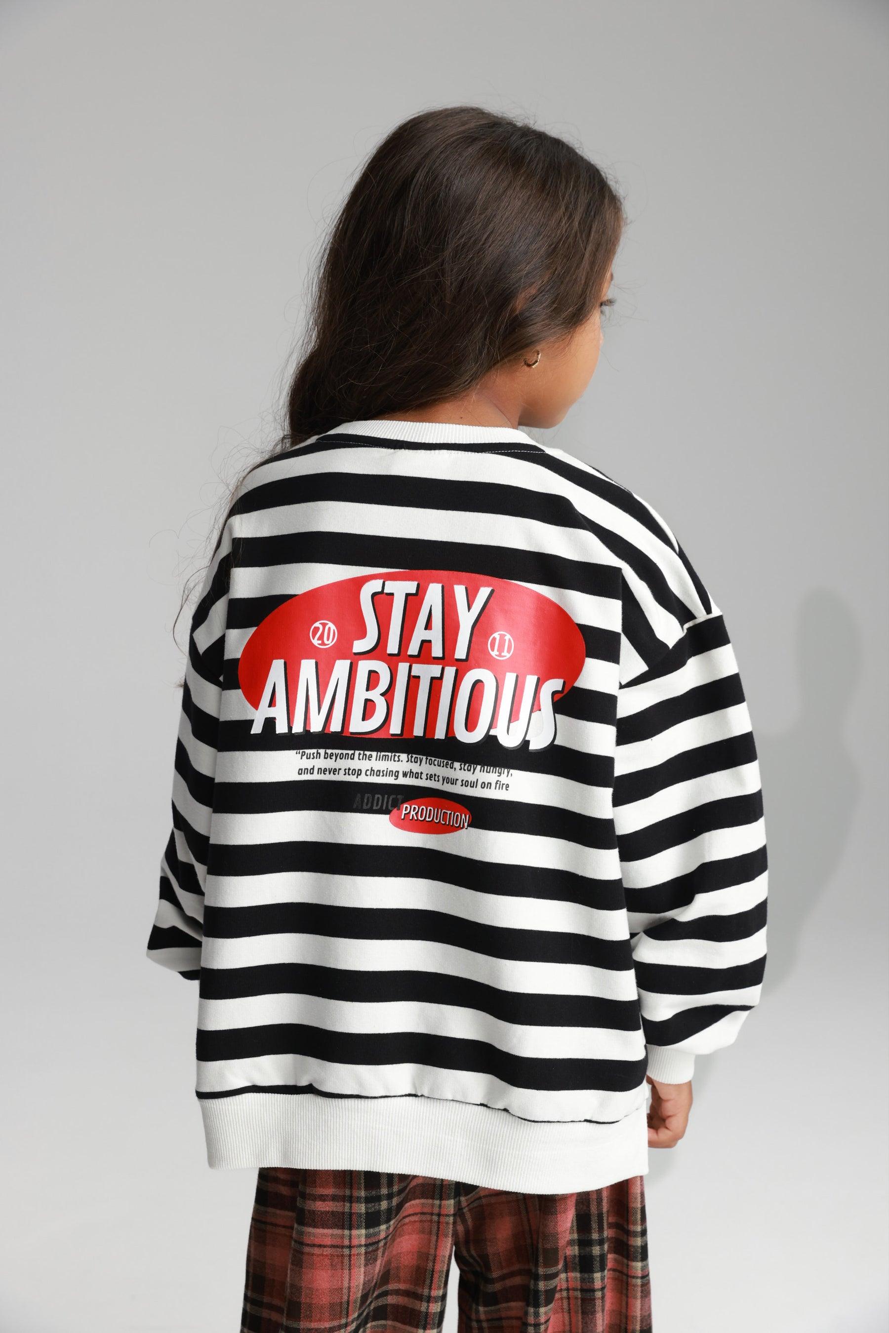 סוויטשירט נילסון פסים שחור/לבן