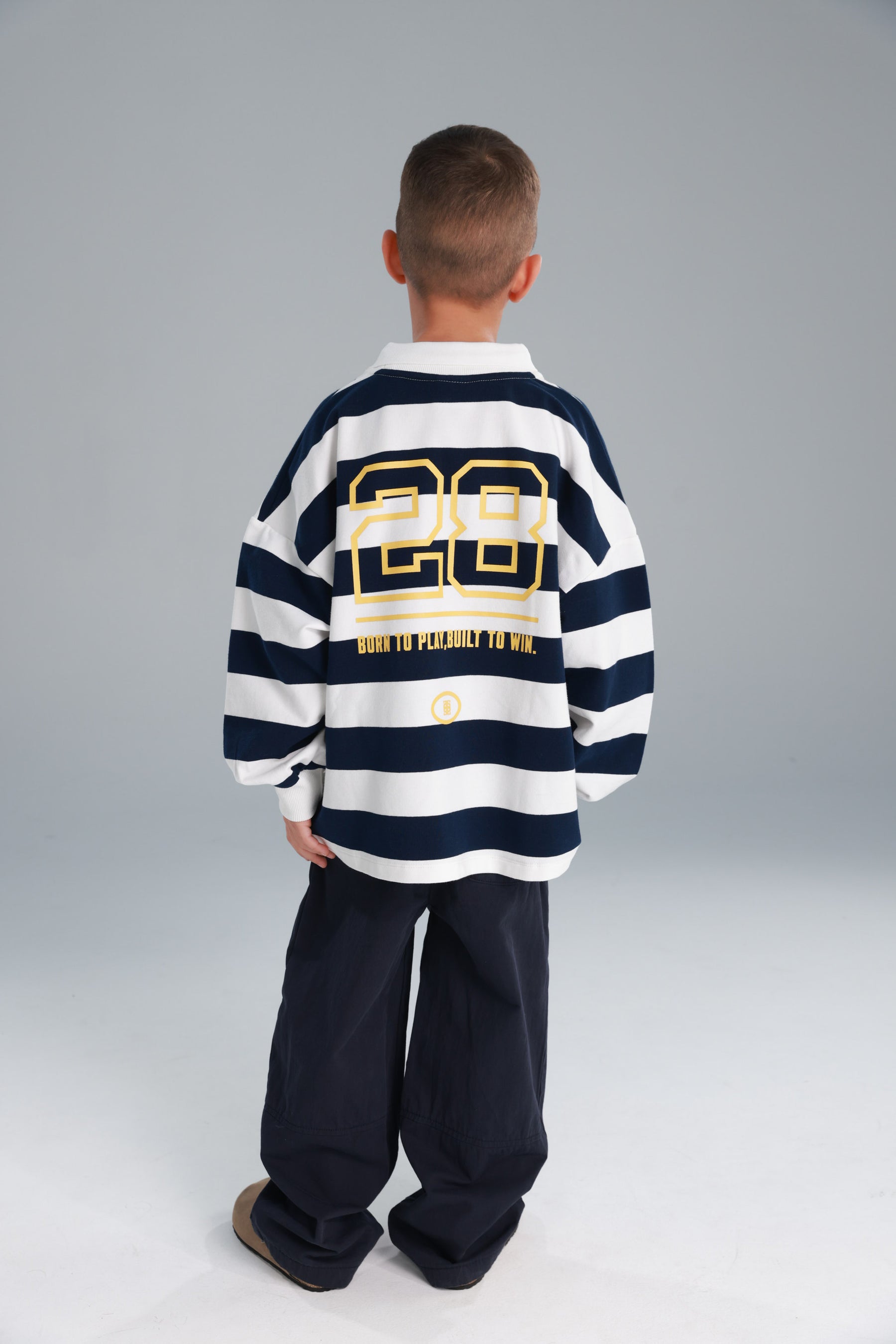 חולצת יוסטון פסים נייבי/לבן