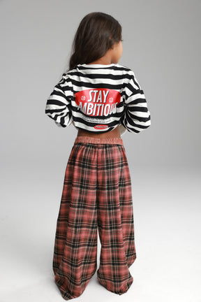 מכנסי נאלי משבצות אדום