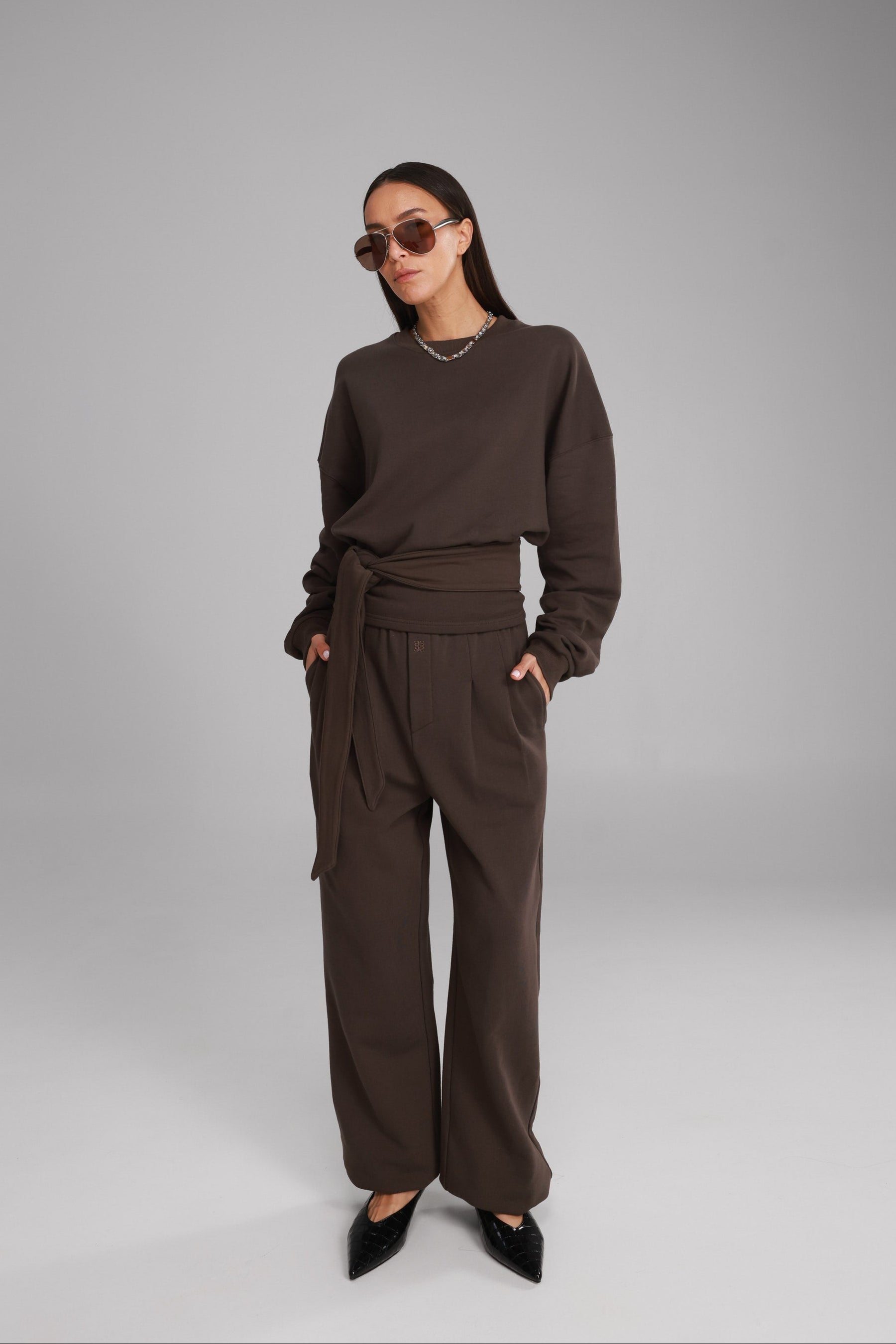 חולצת פביאנה חומה