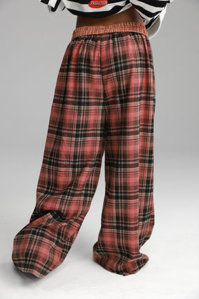 מכנסי נאלי משבצות אדום