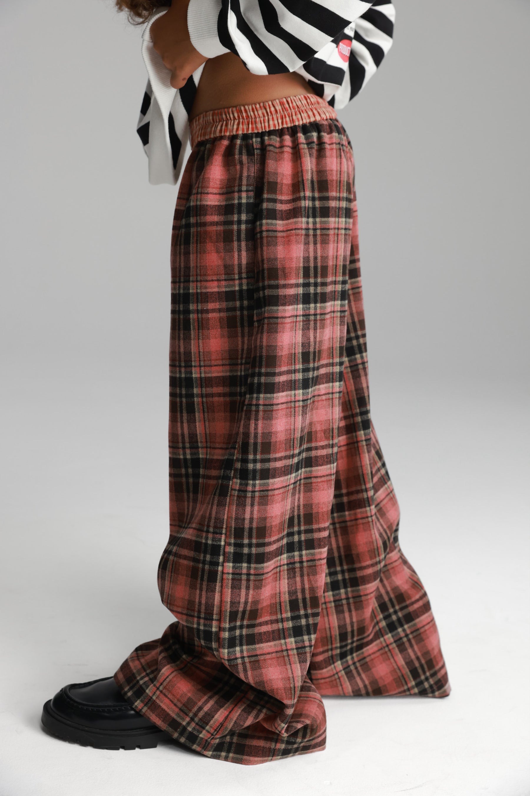 מכנסי נאלי משבצות אדום