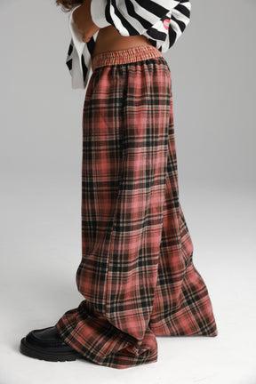 מכנסי נאלי משבצות אדום