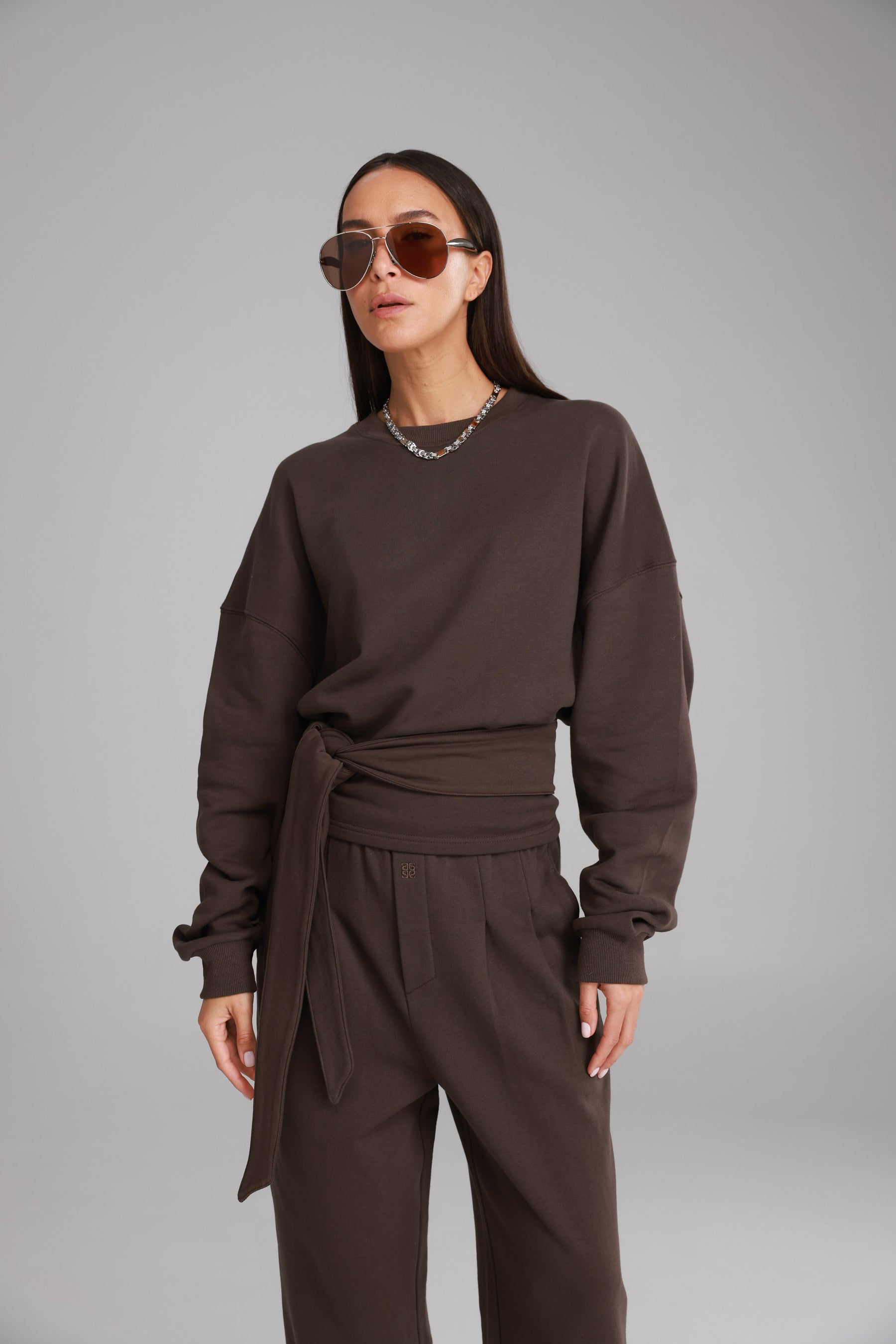 חולצת פביאנה חומה