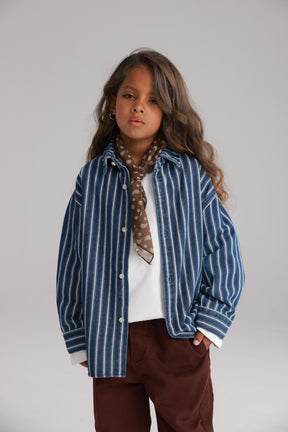 חולצת ג'ינס אירה כחול כהה