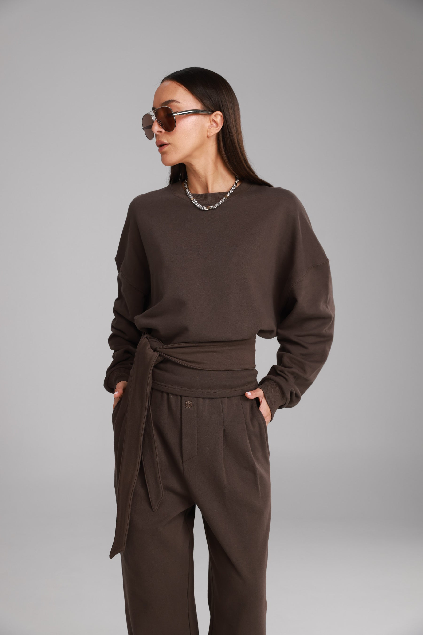 חולצת פביאנה חומה