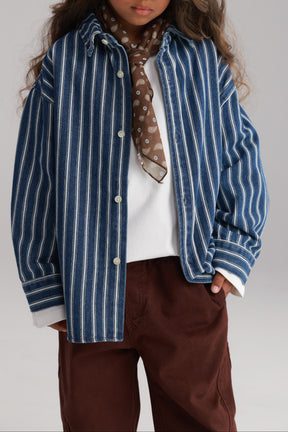 חולצת ג'ינס אירה כחול כהה