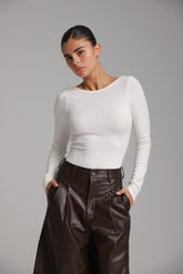 בגד גוף קלי לבן