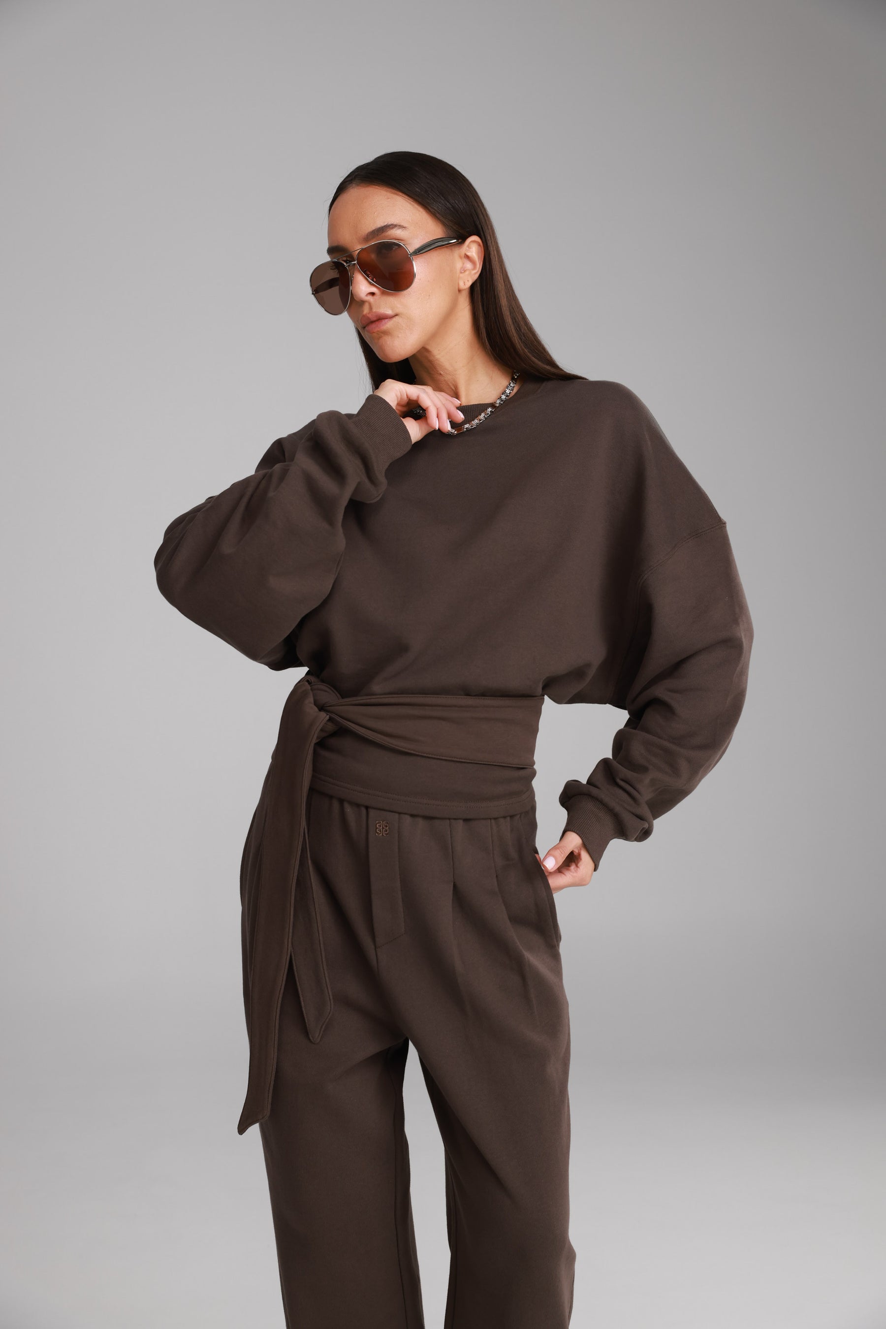 חולצת פביאנה חומה