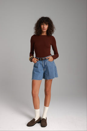 ג'ינס קצר לאונרדו כחול