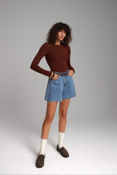 ג'ינס קצר לאונרדו כחול