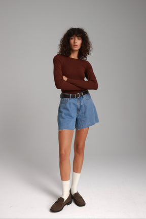 ג'ינס קצר לאונרדו כחול