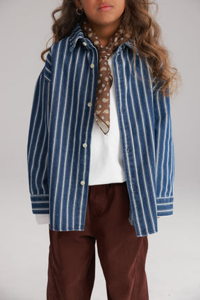 חולצת ג'ינס אירה כחול כהה