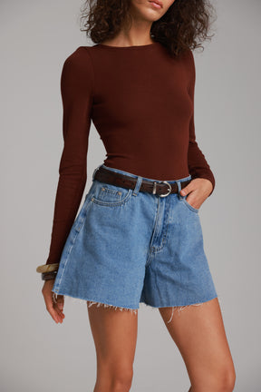 ג'ינס קצר לאונרדו כחול