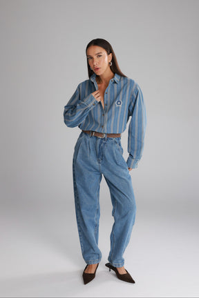 חולצת מתיאס מכופתרת ג'ינס