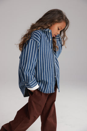 חולצת ג'ינס אירה כחול כהה