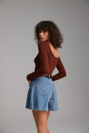 ג'ינס קצר לאונרדו כחול