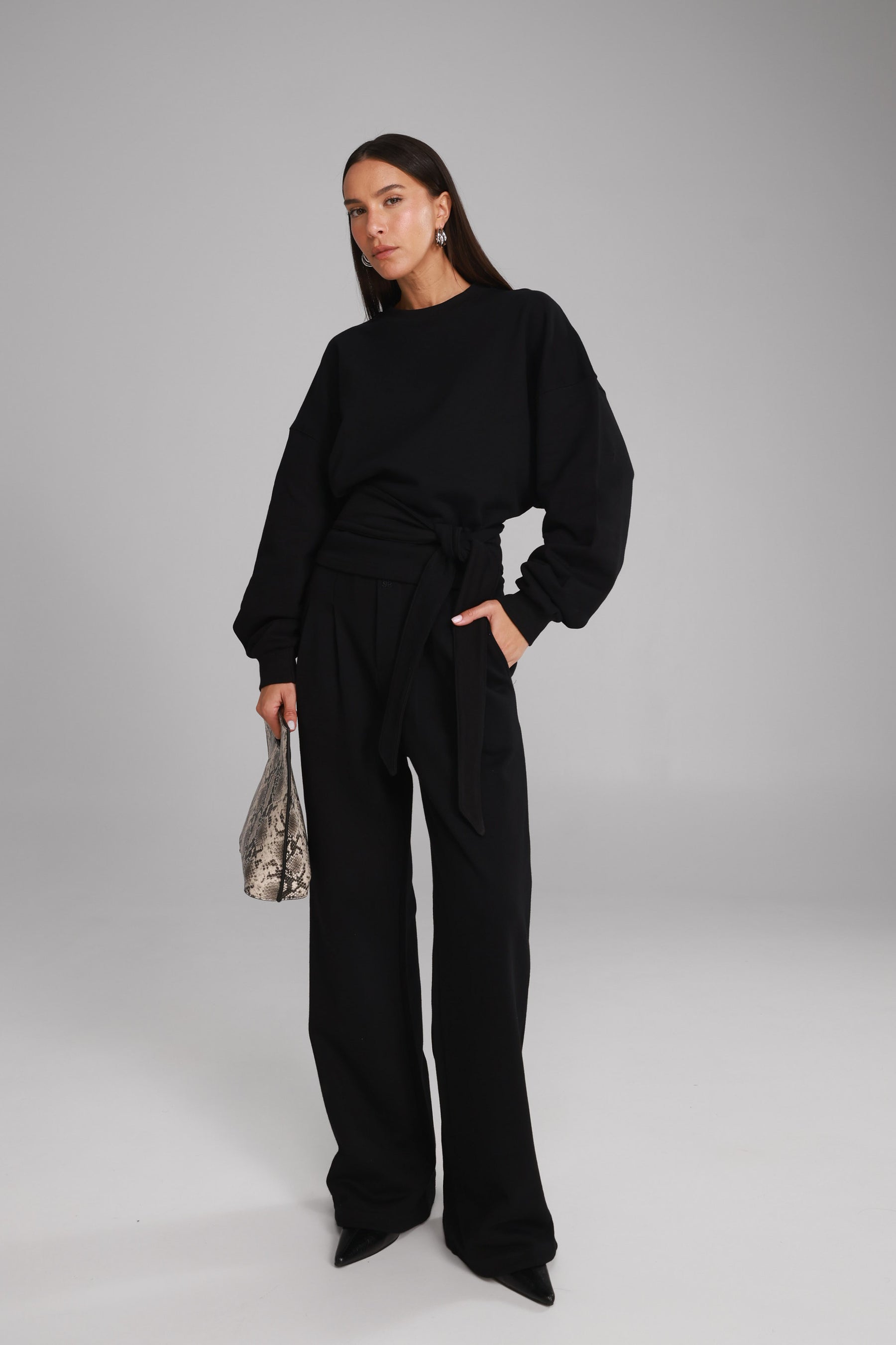 מכנסי פביאנה שחורים