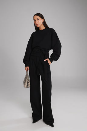 מכנסי פביאנה שחורים