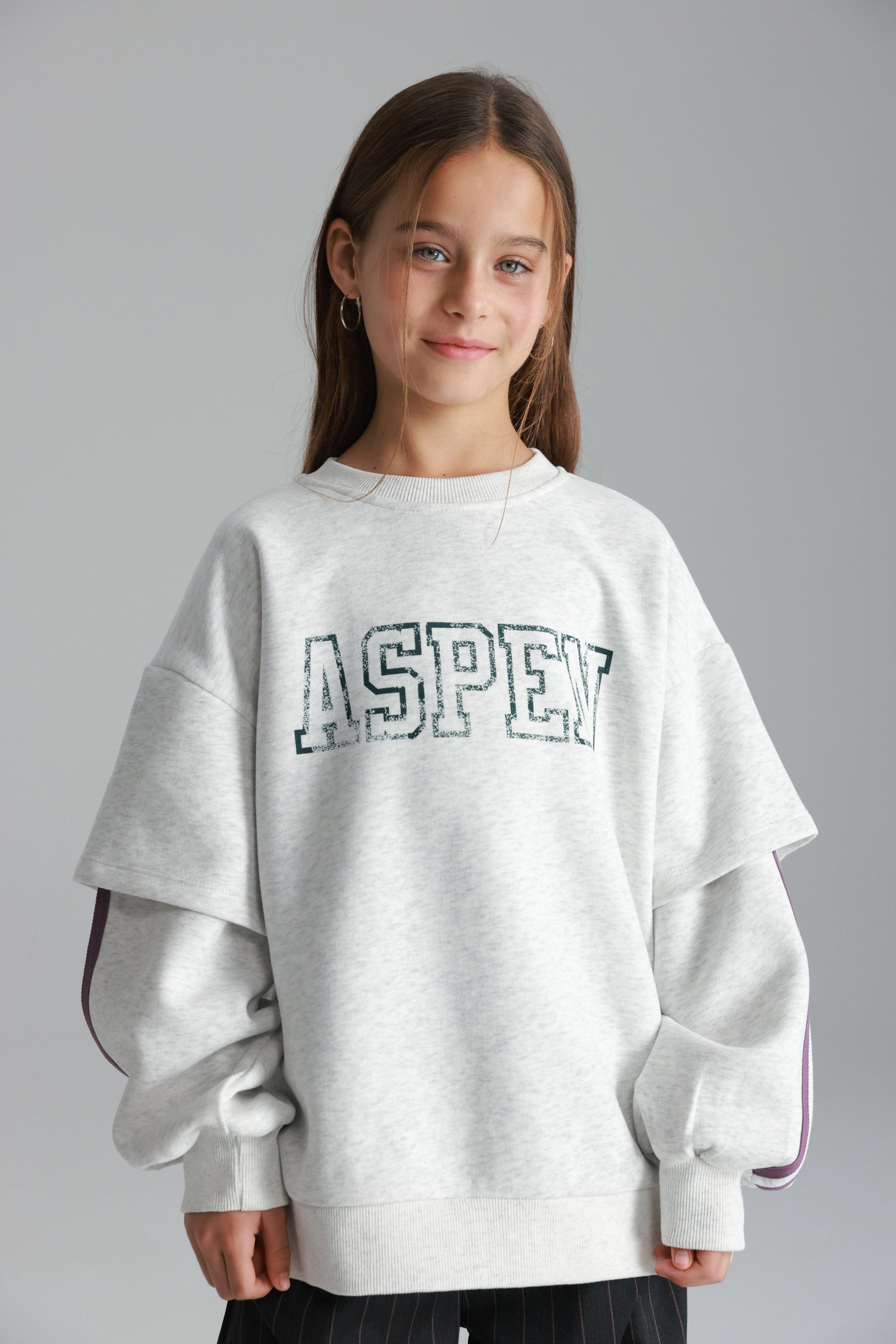 סוויטשירט אנני אפור בהיר