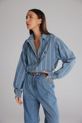 חולצת מתיאס מכופתרת ג'ינס